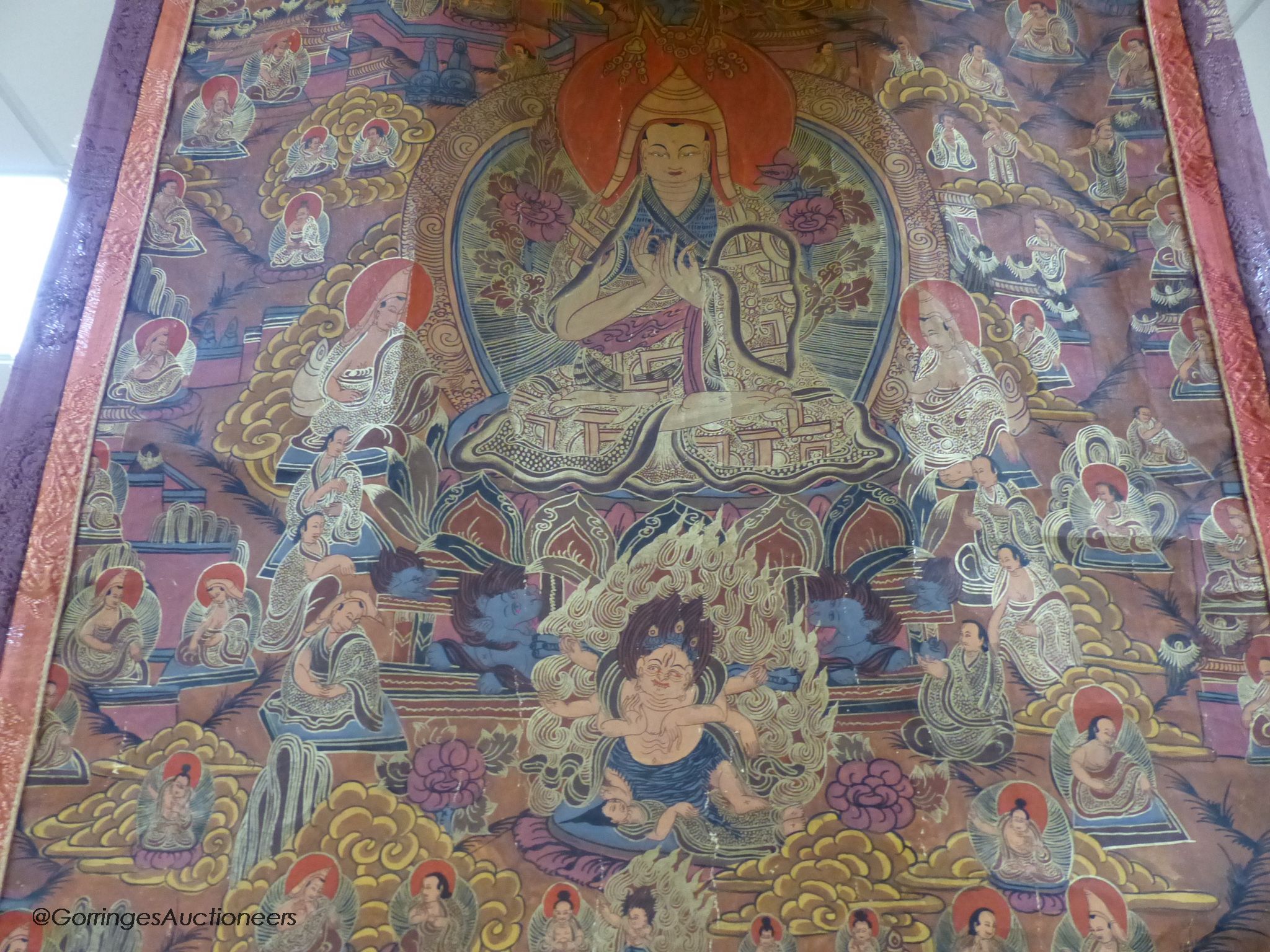 A Tibetan thangka depicting the Dalai Llama